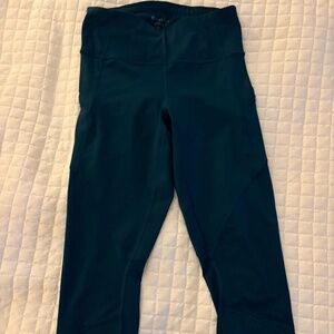 Athleta cropped leggings size XS teal